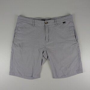 Travis Mathew Chino Shorts Men's Size 34 Grey 8" Inseam Golf Flat Front Gray